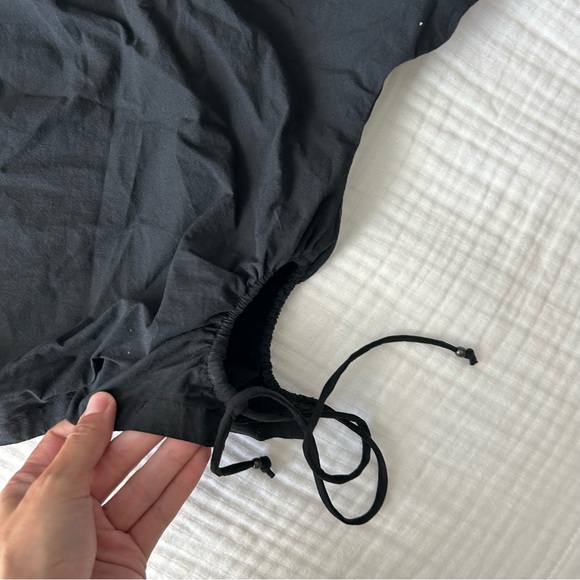 madewell crop cinched sides black “jewel” top - Picture 4 of 6